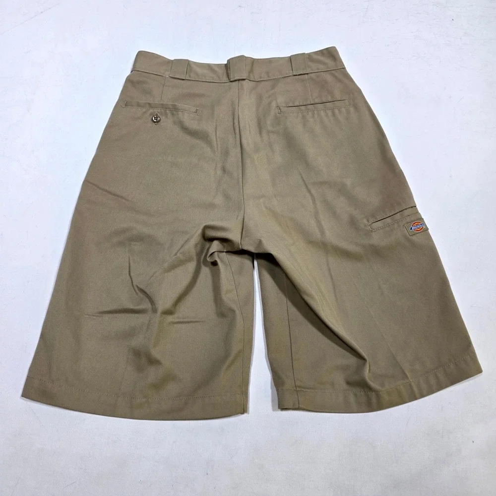Dickies Work Shorts Men 32 Khaki Loose Fit Multi-Pocket Twill Flat Front W335611